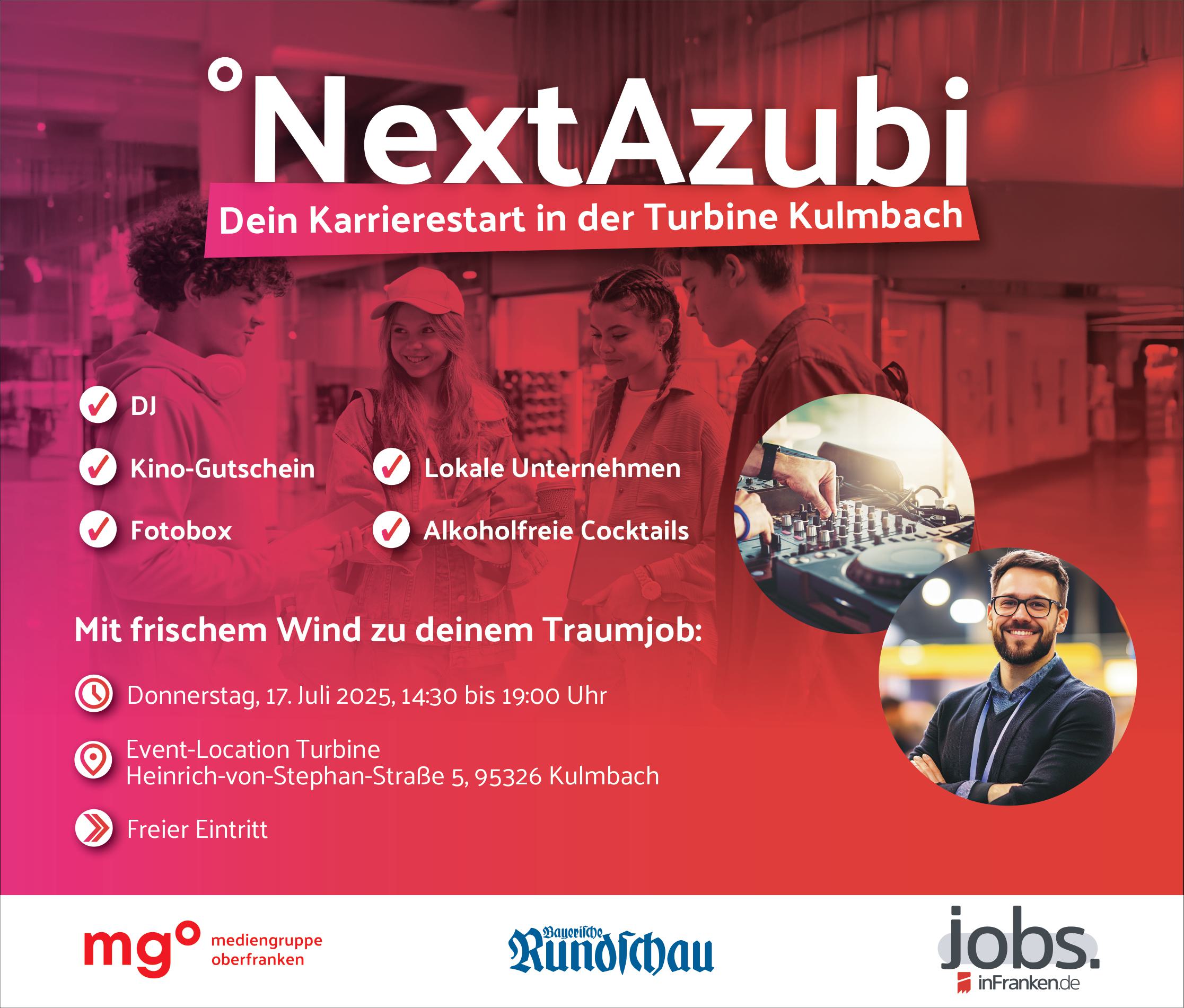 Programmflyer der NextAzubi von der Mediengruppe Oberfranken
