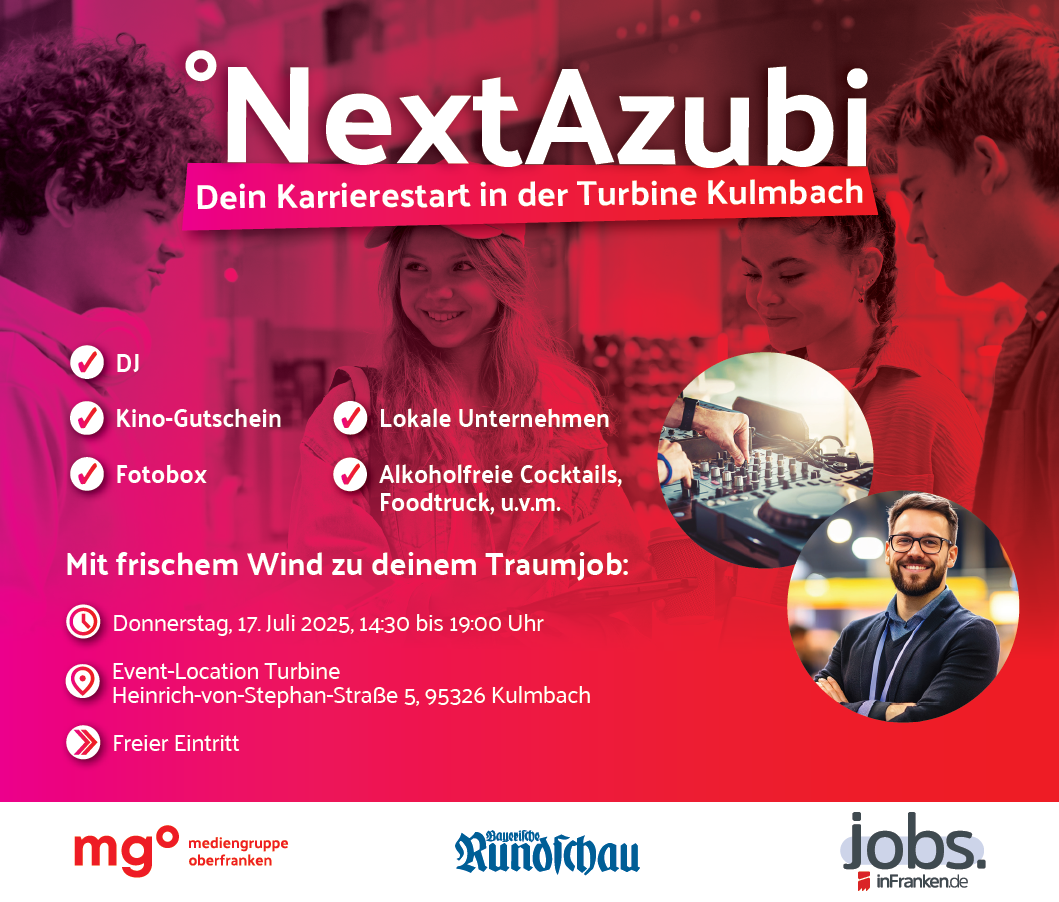 Programmflyer der NextAzubi von der Mediengruppe Oberfranken